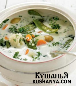 Молочно-овощной суп с тмином фото